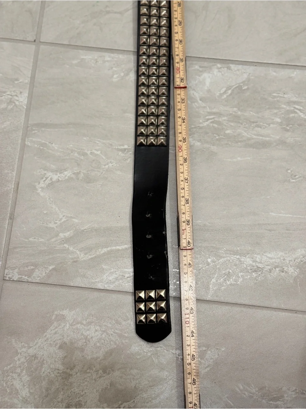 Hot Topic Black Belt with Silver Pyramid Studs 90s indie punk style